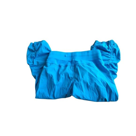 Ivivva lululemon girls Sz 10 blue live to move crop ruched pants - Picture 2 of 8